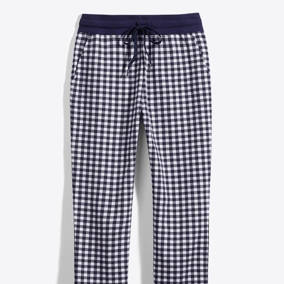 Draper James Navy Gingham Sweatpants - Picture 1 of 7
